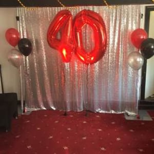 Sequin backdrop hire in Hertfordshire, Bedfordshire, Essex & surrounding areas. Perfect for birthdays or corporate events