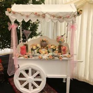 Floral Themed Candy Cart hire in Hertfordshire, Bedfordshire, Essex & surrounding areas. 