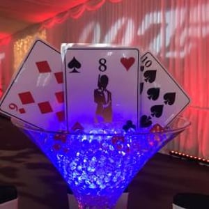 Casino Themed Centrepiece hire in Hertfordshire, Bedfordshire, Essex & surrounding areas.