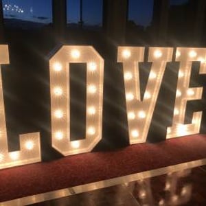 4ft Light Up LOVE Letter hire in Hertfordshire, Bedfordshire, Essex & surrounding areas. 