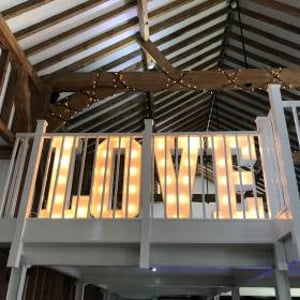 4ft Light Up LOVE Letter hire in Hertfordshire, Bedfordshire, Essex & surrounding areas. 