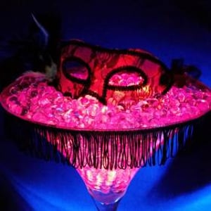 Masquerade Themed Centrepieces in Hertfordshire, Bedfordshire, Essex & surrounding areas. Perfect for weddings, birthdays & corporate events