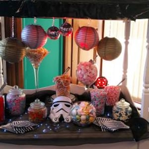 Star Wars Candy cart hire in Hertfordshire, Bedfordshire, Essex & surrounding areas. Perfect for weddings, birthdays & corporate events