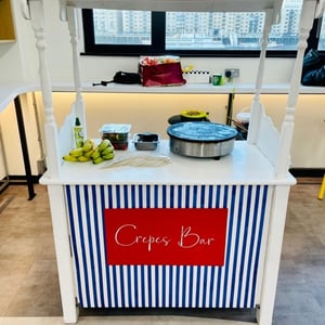 Love Candy Floss offers Crepe Bar Hire for events.  Various Units available with branding opportunities 