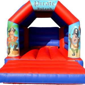 Pirate Bouncy Castle Hire - Red & Blue 11ft x 15ft Bouncy Castle