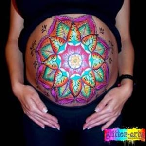 Pregnant Belly / Bump Art by Glitter-Arty Face Painting, Bedford