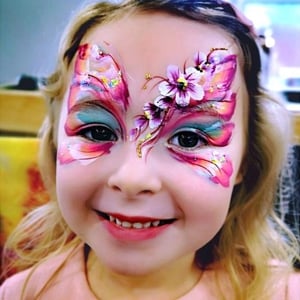 Butterfly face paint by Glitter-Arty Face painting