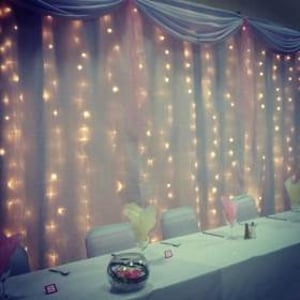 Starlight Backdrop Creating a Stunning Look Behind the Top Table 