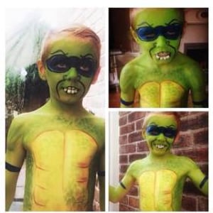 Ninja turtle body paint 