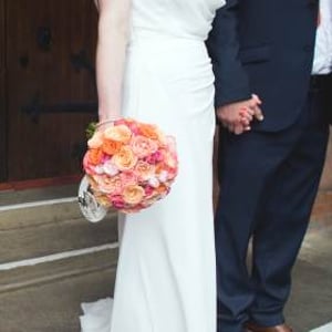 Flowers on the Steps. 