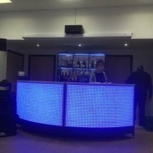 Blue led bar with back bar unit