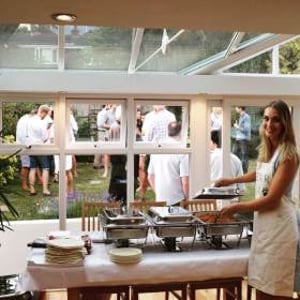 Buffet for garden party