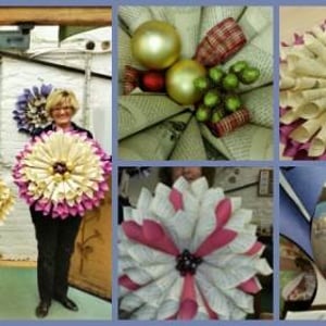 Christmas Wreaths from Vintage Books & Music