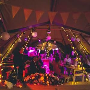 Coloured lights + fairy lights