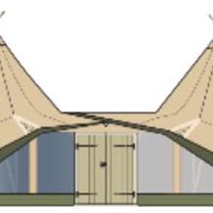 Double PVC frontage with oak doors