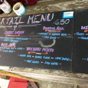 Sample cocktail menu