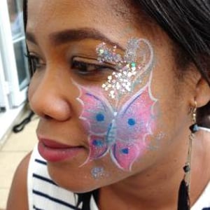Sequin cheek butterfly