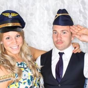 White petal backdrop with BoothPod