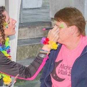 Face painting at charity events