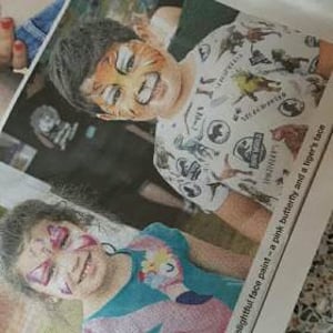 When my face painting makes the news.