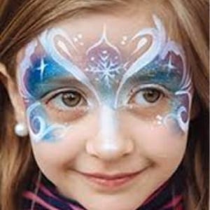Face paint Frozen pink blue