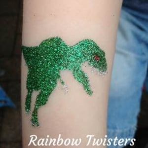 T-rex Glitter Tattoo