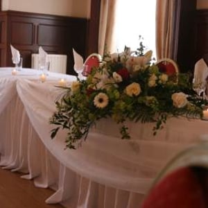 Top Table Flowers and Draping