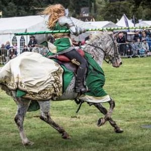 012 Cavalry of Heroes Medieval Jousting Knights on Horseback at Usk Show Monmouth Larry Weaver Photos
