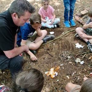 Fire lighting using the flint method