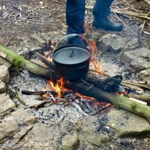 Lunch on an open fire