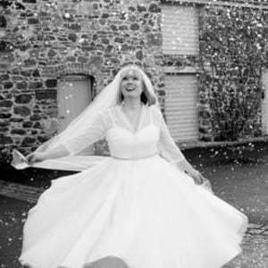 Wedding snow with Bride