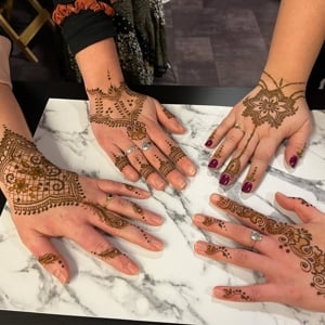 Bride to be with her brides maids