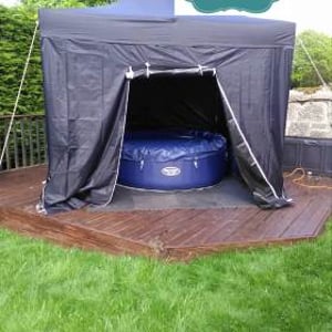 Complimentary walled gazebo