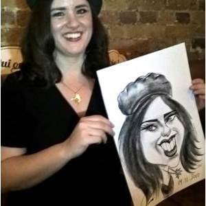 Caricaturist, Woman in Beret