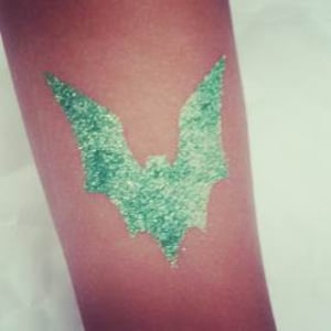 Batman glitter tattoo