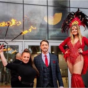 Boxing event - Stilts and Fire