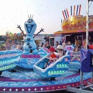 christmas snowtime frozen carousel.