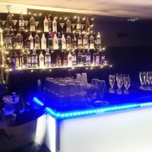 White Bar with Back Bar