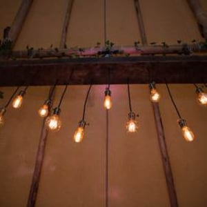 Edison lightbulb display