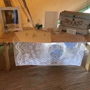 Rustic trestle table