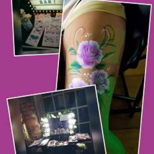 glitter bar collage hen night wedding