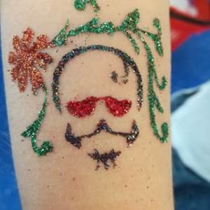 Glitter Tattoo Sugar Skull