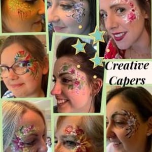 Hen party eye designs - Face paint or just glitter