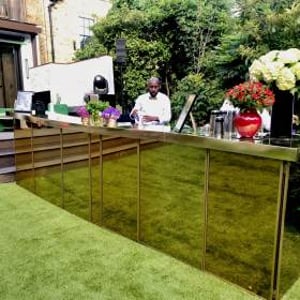 Azure Gold Mirror Bar