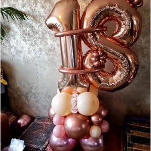 Birthday balloon stack