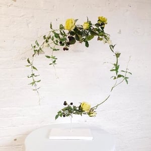 Faux flower table centerpiece