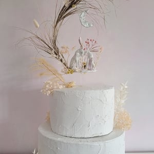 Hares In Love - Cake topper decoration 