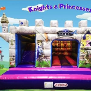 Knights & Princesses Bouncy Castle with Slide