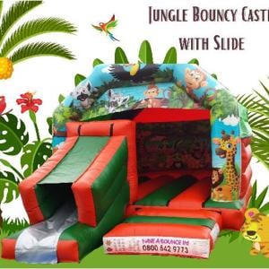 Jungle Bouncy Castle with Slide