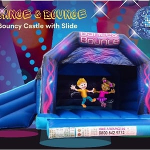 Disco Dance & Bounce Bouncy Castle with Slide